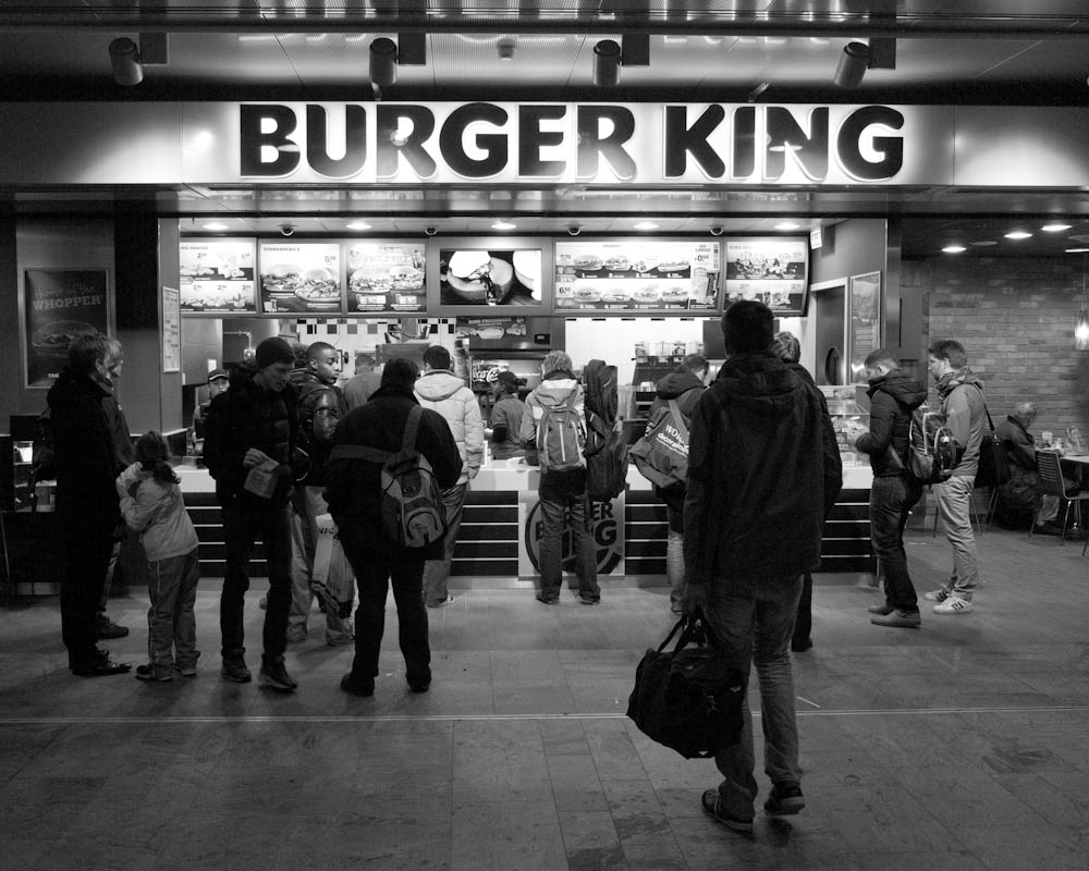 Rotterdam, my City. - The Burger King at Rotterdam Central Station.